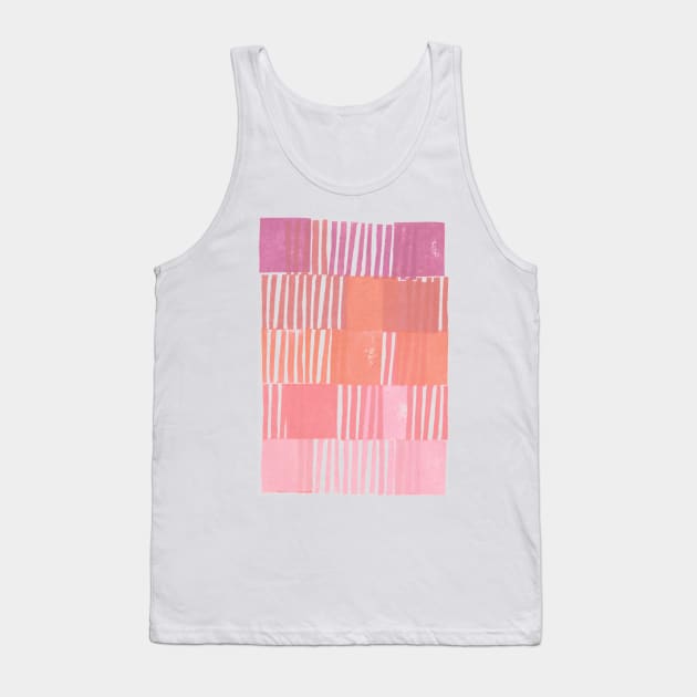 Modernist Block Gradient in Pink Tank Top by ellenmueller